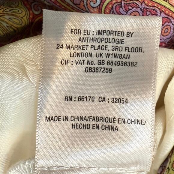 Anthropologie elevenses 14 linen embroidered pleated culottes P3 2925 - Picture 5 of 11